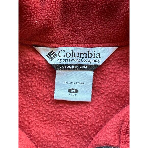 Red Columbia Sportswear Arkansas Razorbacks Fleece Zip Up Jacket Size Medium - Picture 3 of 6
